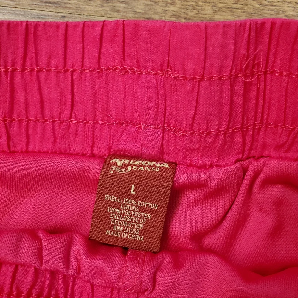 Arizona Lace Shorts Size Large Floral Pink Lined